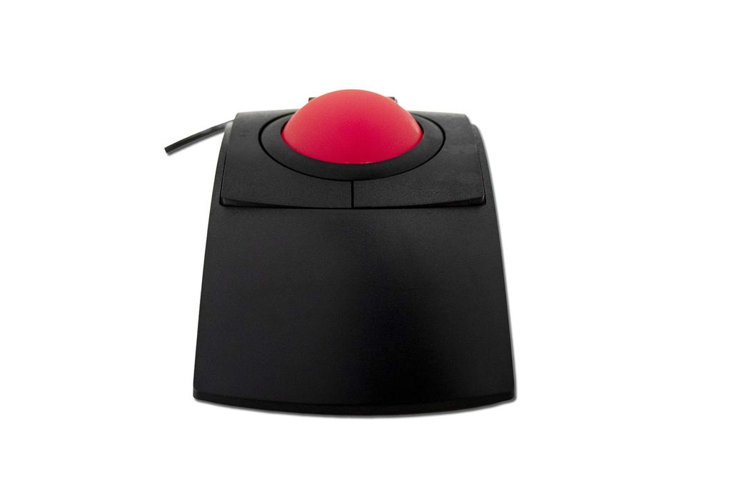 Glow USB Wired Ergonomic Backlit Ambidextrous High Performance Laser Trackball Made In the USA CST2545-5W (GL) (L-Trac Red) 5-Button (Black) -