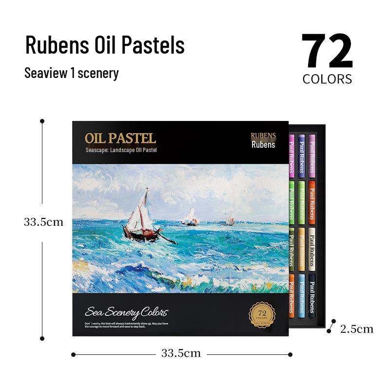 Rubens Washable Oil Pastels for Children: Soft Crayons in 24, 36 Heavy, and 48 Macaron Colors