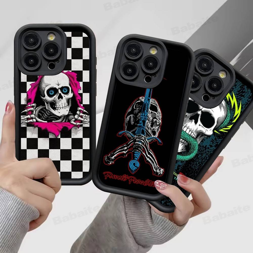 Brand P-Powell P-Peralta Fashion Phone Case For IPhone 11 12 13 16 15 17 14 Pro Max Soft Funda Silicone Cover