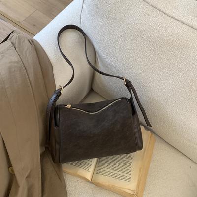 Sac à dos tendance et simple de grande capacité, Sac bandoulière haut de gamme et rétro