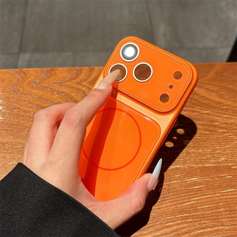 Luxury Acrylic Crystal Lens Phone Case For Apple iPhone 17 16 15 14 Plus 13 Pro Max Support Wireless Charging Magnetic PC Couqe