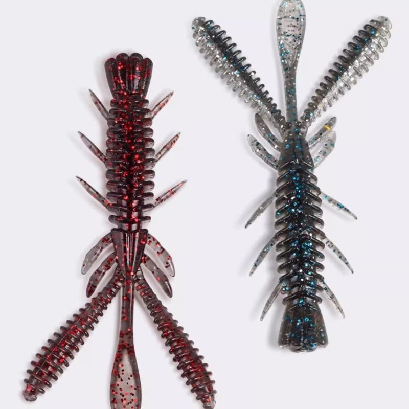 20PCS Soft Fishing Crawfish Lure Lobsters Baits Floating Shrimp Lobsters Baits Crayfishs Lure Swimbait Enduring