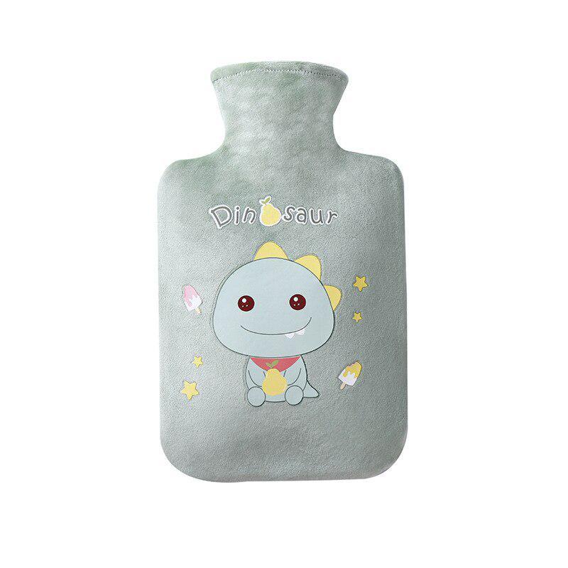 

1 PC Winter Hot Water Bag Student Cute Hot-Water Bag Cute Pet Plush Warm Handbags Hot Water Bottle Green