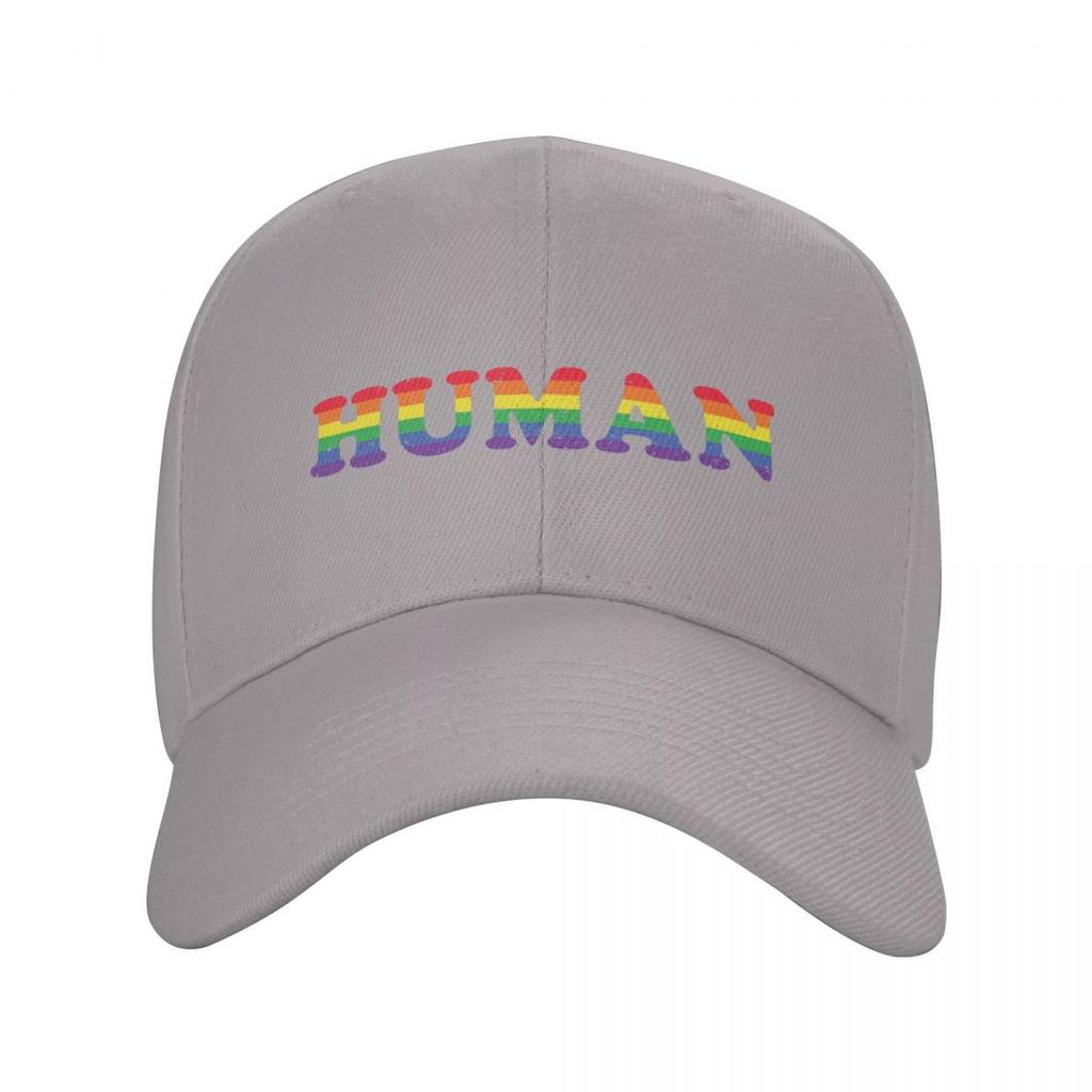 Custom Rainbow Gay Pride Human Baseball Cap Sun Protection Unisex Women's Adjustable LGBT Lesbian Dad Hat Autumn Snapback Caps