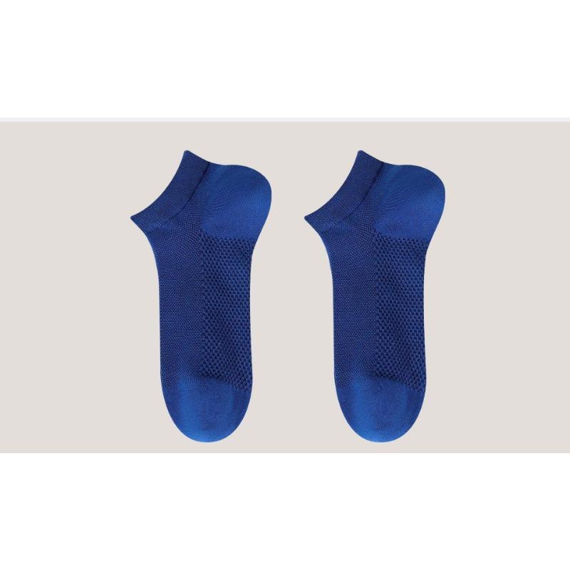 Summer Low-top Long-staple Cotton Men's Short Socks, Pure Cotton, Summer Breathable, Deodorizing, Sweat-absorbing, Solid Color, Sporty and Casual