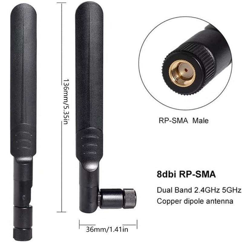Małe anteny Mini PCIe z obsługą pasma dwuzakresowego Wysoka wydajność dla poprawy stabilności sygnału w routerach, dronach