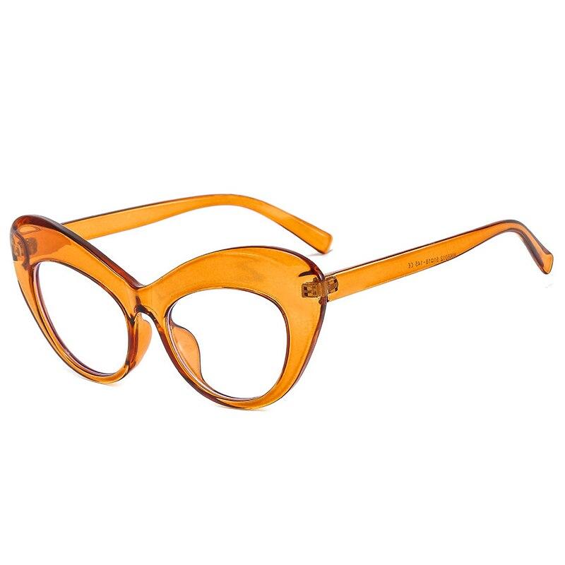 SO&EI Retro Clear Anti-Blu-Ray Lens Eyewear Fashion Colorful Cat Eye Women Optical Glasses Frame Spring Hinge Men Leopard Frame