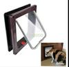 Pet Door for Cats & Dogs, Plastic, White/Coffee, Scratch-Resistant
