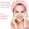 3pcs/set Soft SPA Headband Makeup Face Wash Headband Wrist Band High Top Sponge Headband Fashion Headband