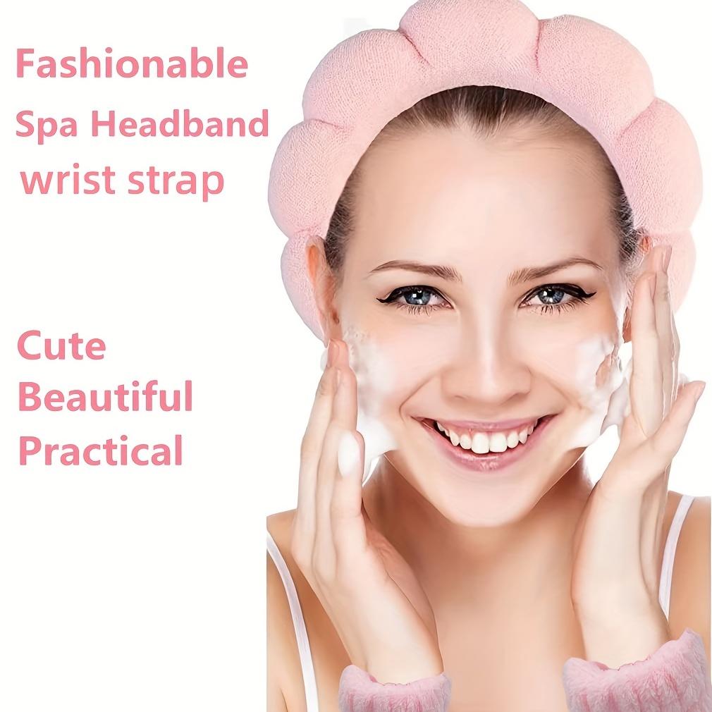 3pcs/set Soft SPA Headband Makeup Face Wash Headband Wrist Band High Top Sponge Headband Fashion Headband