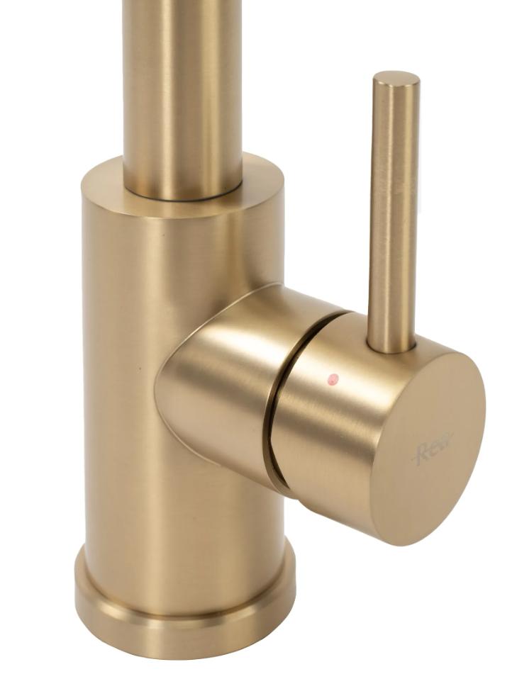 COLIN REA stojánková kuchyňská dřezová baterie, kartáčované zlato