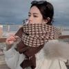 Autumn/Winter Korean Houndstooth Knit Snood: Thick Warm Versatile Scarf/Shawl