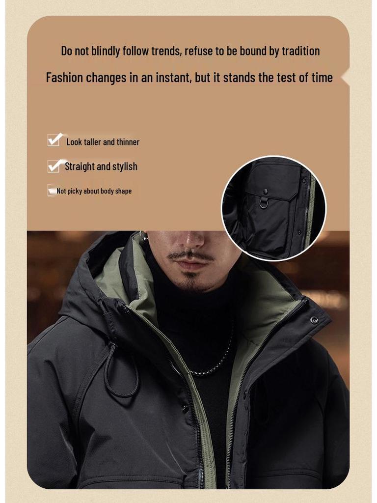 2025 Winter Men's Retro Down Workwear Jacket - Trendy American Style