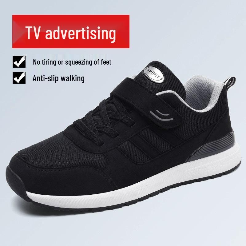 Soft Sole Non-Slip Walking Shoes for Men - Ideal for Spring & Autumn, Perfect for Middle-Aged & Elderly