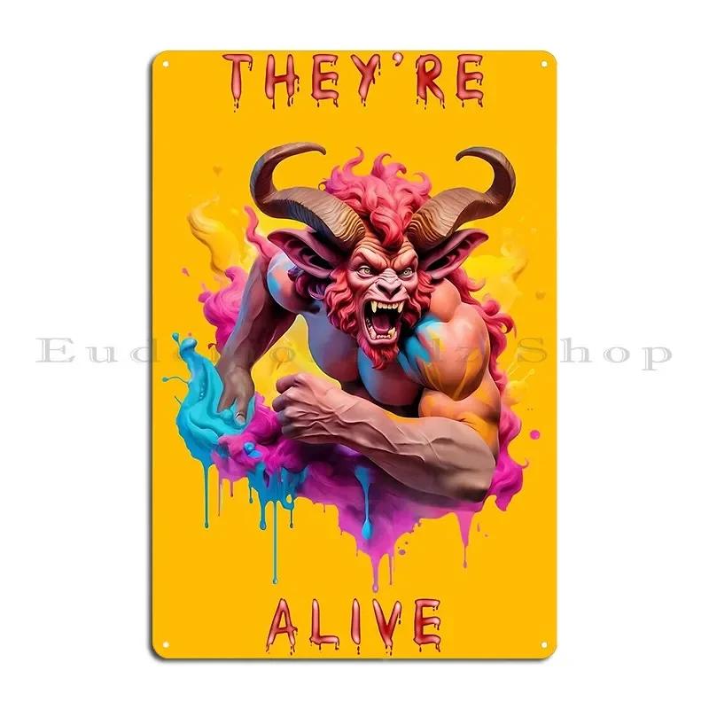Satyr Metal Sign Poster Customize Painting Designs Poster Mural Tin Sign Poster 20x30cm(7.8x11.8inch)