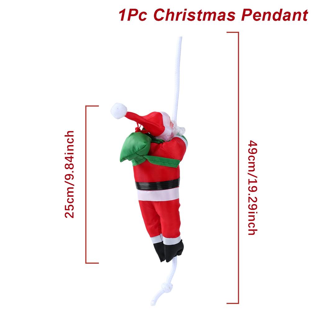 Santa Claus Climbing Ladder Pendant Merry Christmas Decoration For Home 2025 Navidad Cristmas Tree Ornament 2026 New Year Gift
