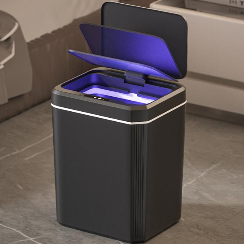 Automatic Sensor Trash Can Smart Waste Bins Kitchen Large Automatic Garbage Bin Touch Less Food Waste Disposal Accessories