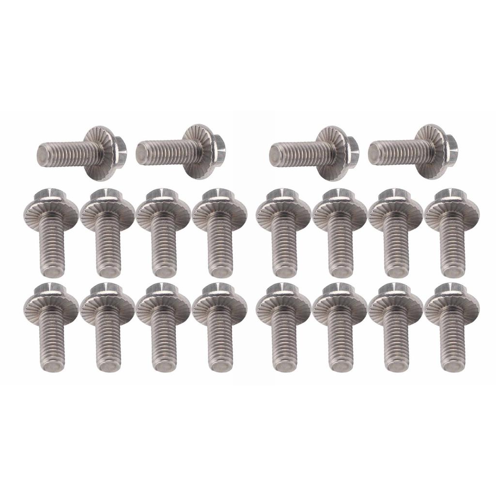 20Pcs Flanged Hex Bolts 304 Stainless Steel Flange Head Screws M6x20 Industrial Construction Fastener