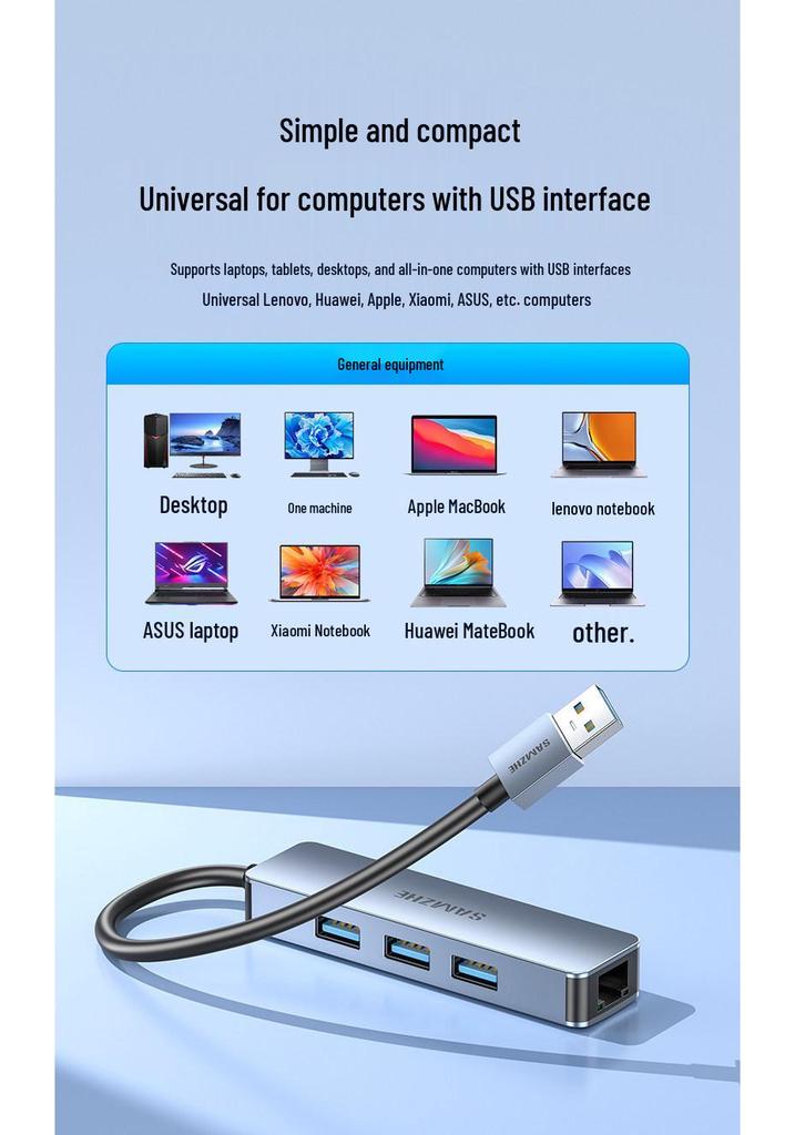 ShanZe USB To Ethernet Adapter: Mac Laptop RJ45 Gigabit Network Converter
