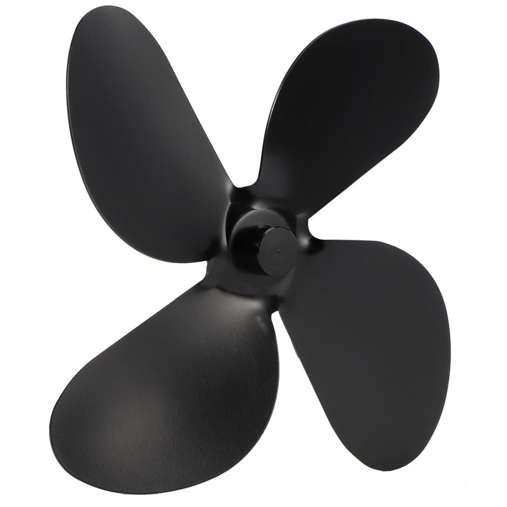 4 Blades Fireplace Fan Blade Stove Fan Blades Replacement Parts Home Stove AccessoriesBlack