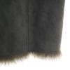 Banana Republic With Real Fur Mouton Coat S Gray Women Used
