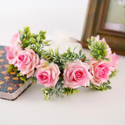 Hochzeit Haarkranz Künstliche Blumenkrone Florales Kopfstück Festival Florale Krone Rose Kopfstück Hochzeit Braut Blumenmädchen Halo Mutterschaft Foto Requisite
