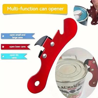 1pcs Multifunctional Bottle Opener Stainless Steel Safety Side Cut Manual Can Opener Ergonomic Can Opener Can Kitchen Tools