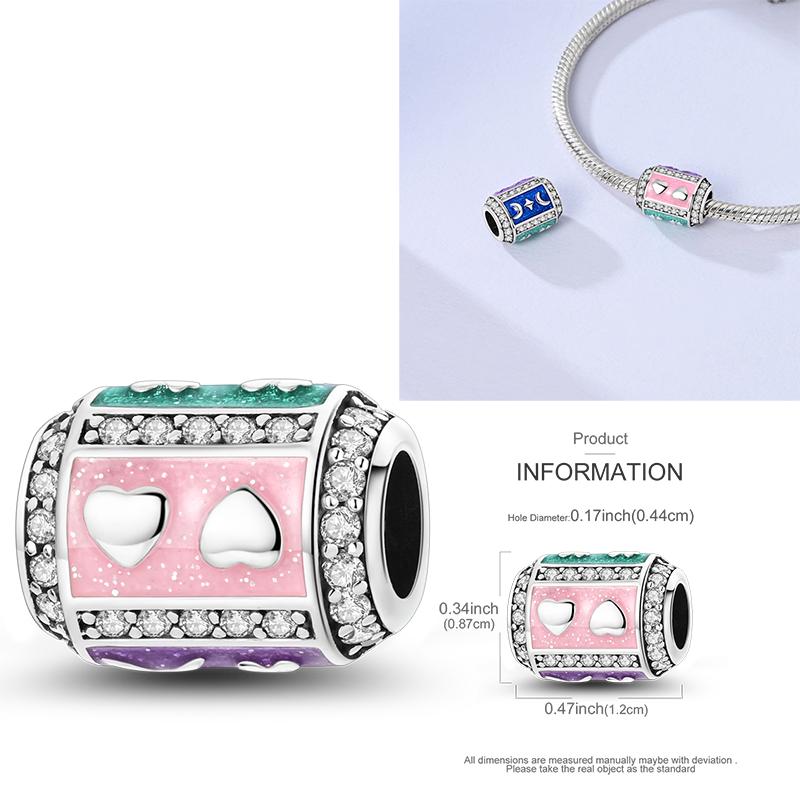 New Copper Charms Beads Pink Series Perfume Cake Princess Skirt Pendant Fit Original Bracelet Diy Jewelry Gifts