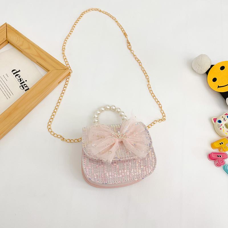 Adorable Mini Canvas Children's Crossbody Bag With Cute Bow And Chic Design