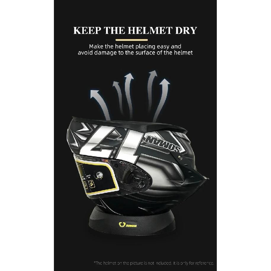 Motorcycle Helmet Stands Round Helmet Donut Ring Service Pad Portable for Clean Visor Remove Pads and Installing Equipments