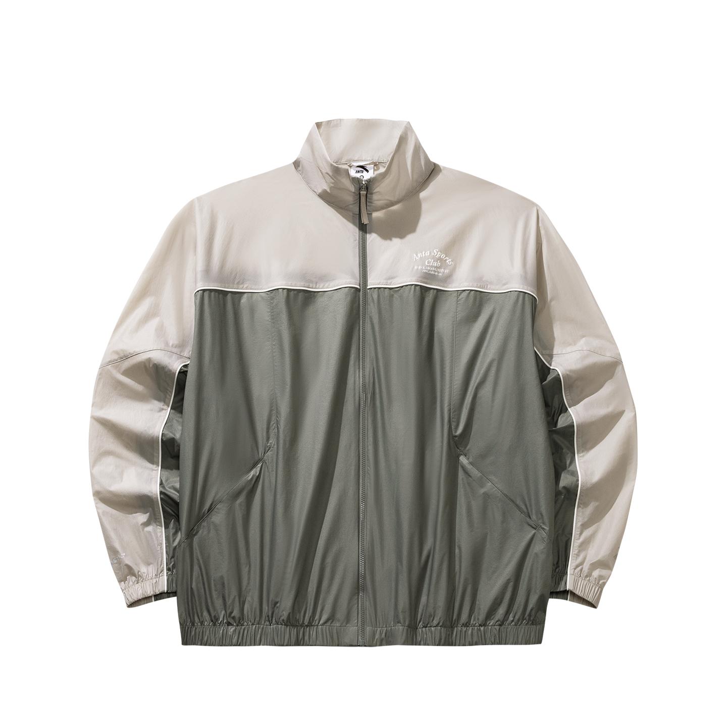 Anta Sports Retro Lifestyle Series Jacket Men Jacket Gray-Olive 152628605-1 S