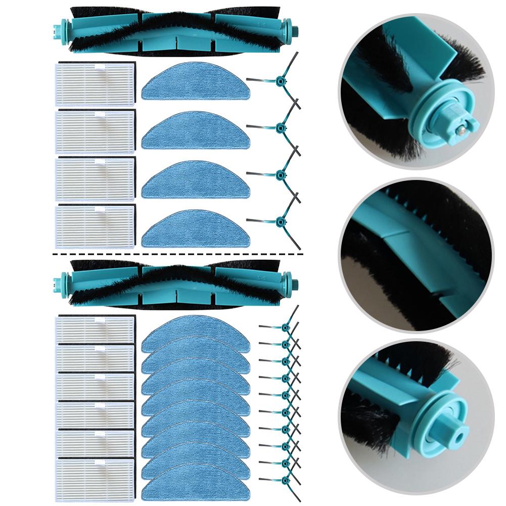 1 Set für MEDION X41 SW / X41 SW+ / X42 SW+ Hauptseitenbürste Filter Wischmopp-Tuch-Set Staubsaugerzubehör Ersatzteil zum Austauschen