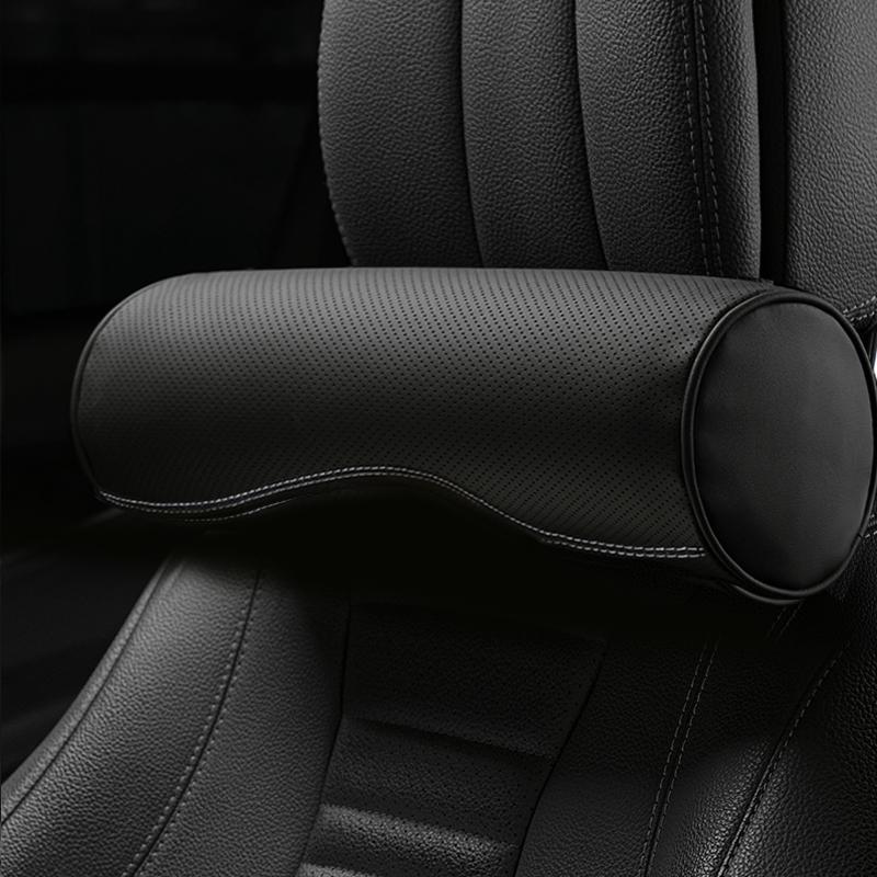 Car Neck Pillow Lumbar Support Leather Headrest Neck and Waist Protection Comfortable and Breathable Seat Interior Accessories