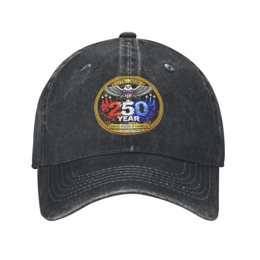America Year Anniversary Printed Caps for Unisex Women Cotton Trucker Hat Lerisure Wear Baseball Cap Adjustable