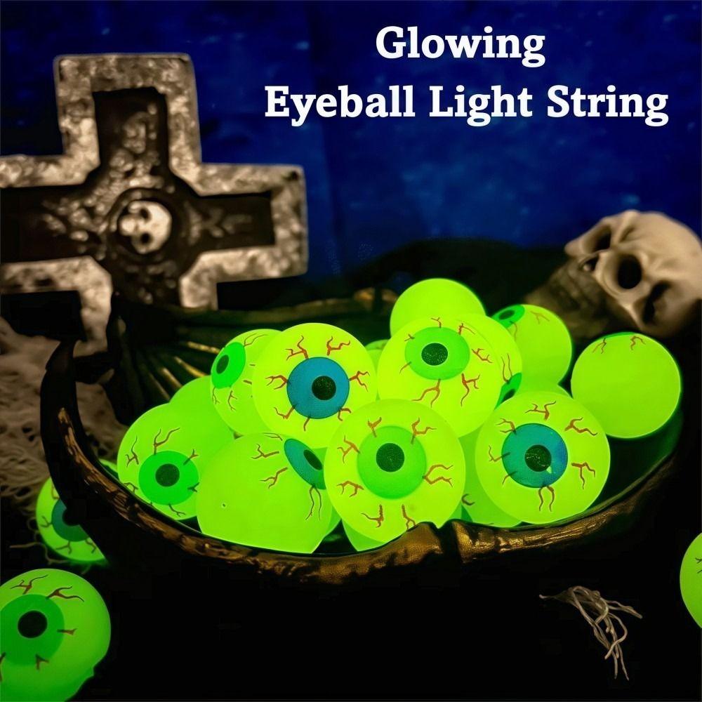 Ten Eyeball String Lights Simulation Glowing Eyeball Hanging Lamp Luminous Eyeballs Halloween