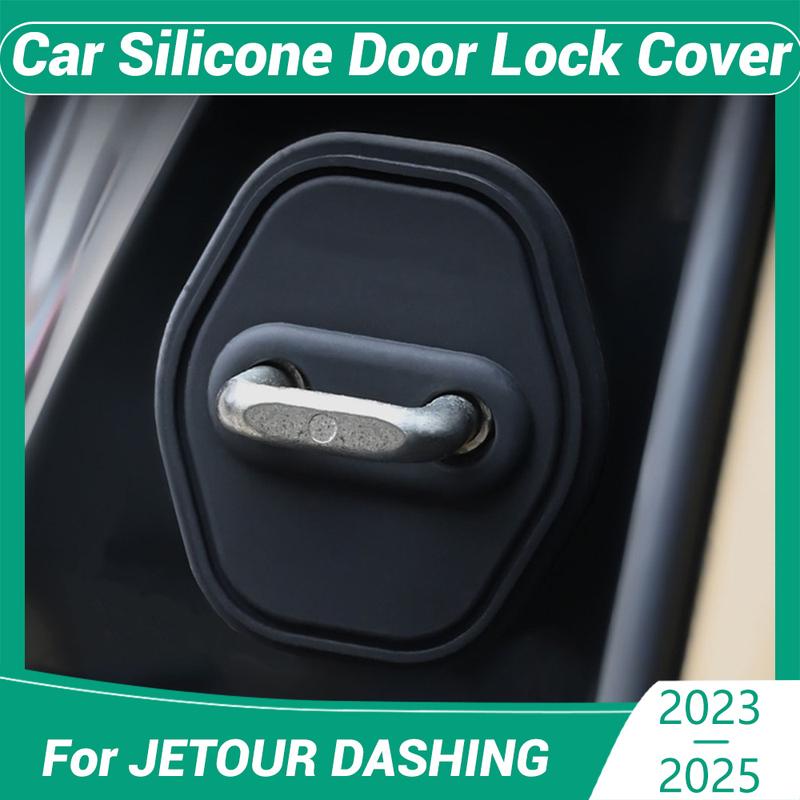 For JETOUR DASHING -2025 Car Decorat Protecte Door Lock Cover Decoration Accessories Silicone Mute Damping Cushion