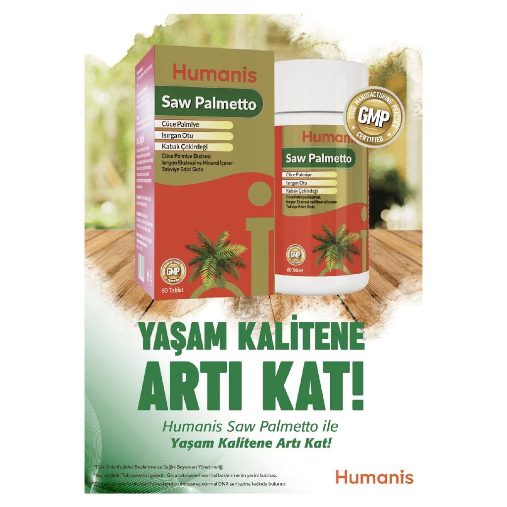 Saw Palmetto 60 Tablets Containing Nettle And Plant Extracts