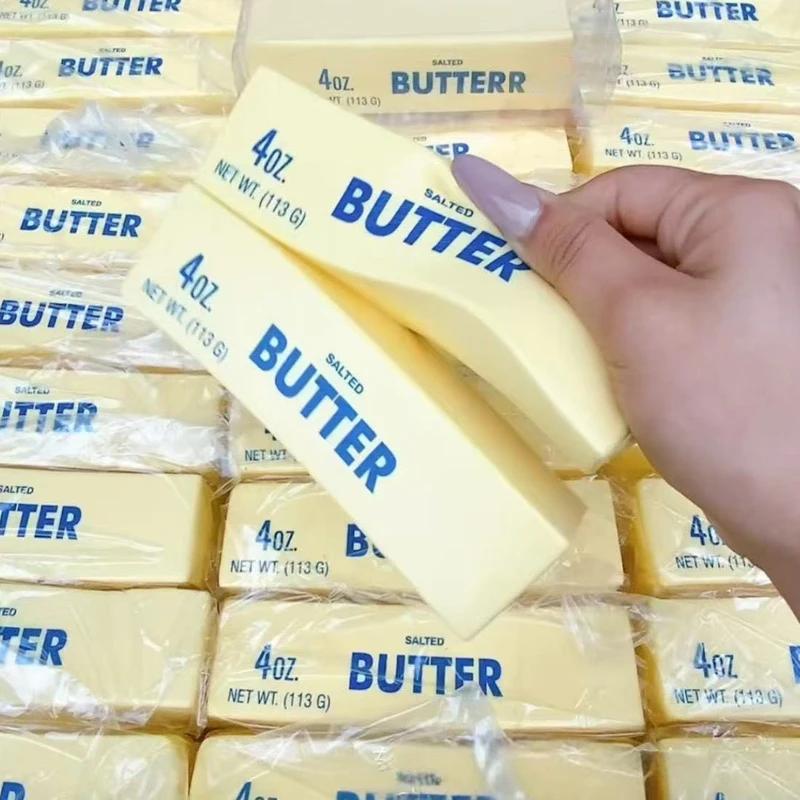 Slow Rising Butter Stick Squeeze Toy Realistic Food Simulation Stress Relief Toy Soft Squishy Fidget Toy for Anxiety Home Decor