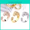 Fashionable Leopard Bracelet And Ring Set For Men And Women Stylish European And American Style Eco-friendly Copper Material