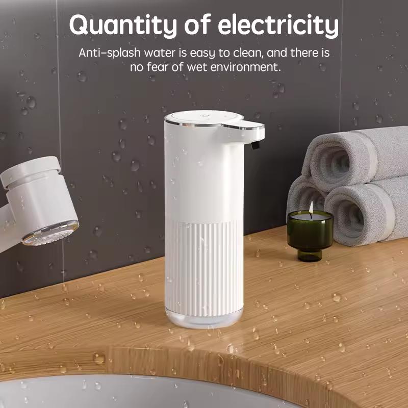 Automatischer Seifenspender 360ML Weiß 4-stufig Badezimmerzubehör Infrarotsensor Flüssigwaschmittel Wandmontage