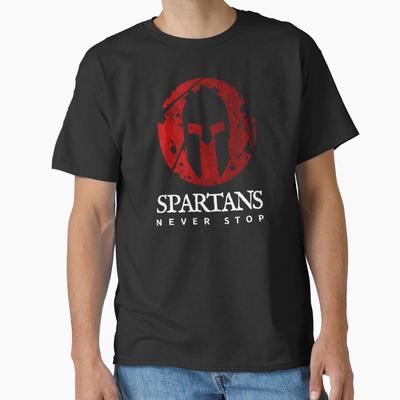 Spartans Never Stop Spartan Warrior Helmet Ancient Greece This Is Sparta T Shirt for Men Large Size Adult Tops S-6XL