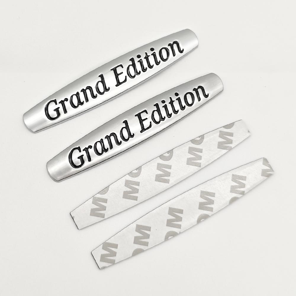 2pcs 3D Metal Logo Avantgarde EXCLUSIVE Sticker Grand Edition Emblem Car Fender Badge For Mercedes Benz AMG Car Accessories