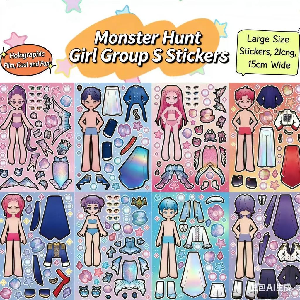 Educational DIY Craft Toy for Girls: Creative Princess Dress-Up Sticker Album, Makeover Activity Set - Children's Gift Idea