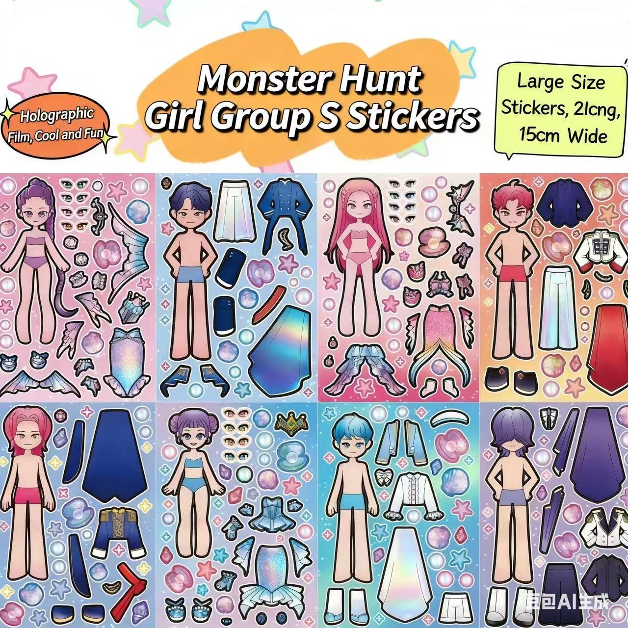 

Educational DIY Craft Toy for Girls: Creative Princess Dress-Up Sticker Album, Makeover Activity Set - Children s Gift Idea