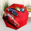 Blitz McQueen Vollautomatischer Themen-Regenschirm 8 Speichen stabiler Eisenrahmen, dreifach faltbar kompaktes Design, perfekt als Geschenk, Reise-Regenschirm,