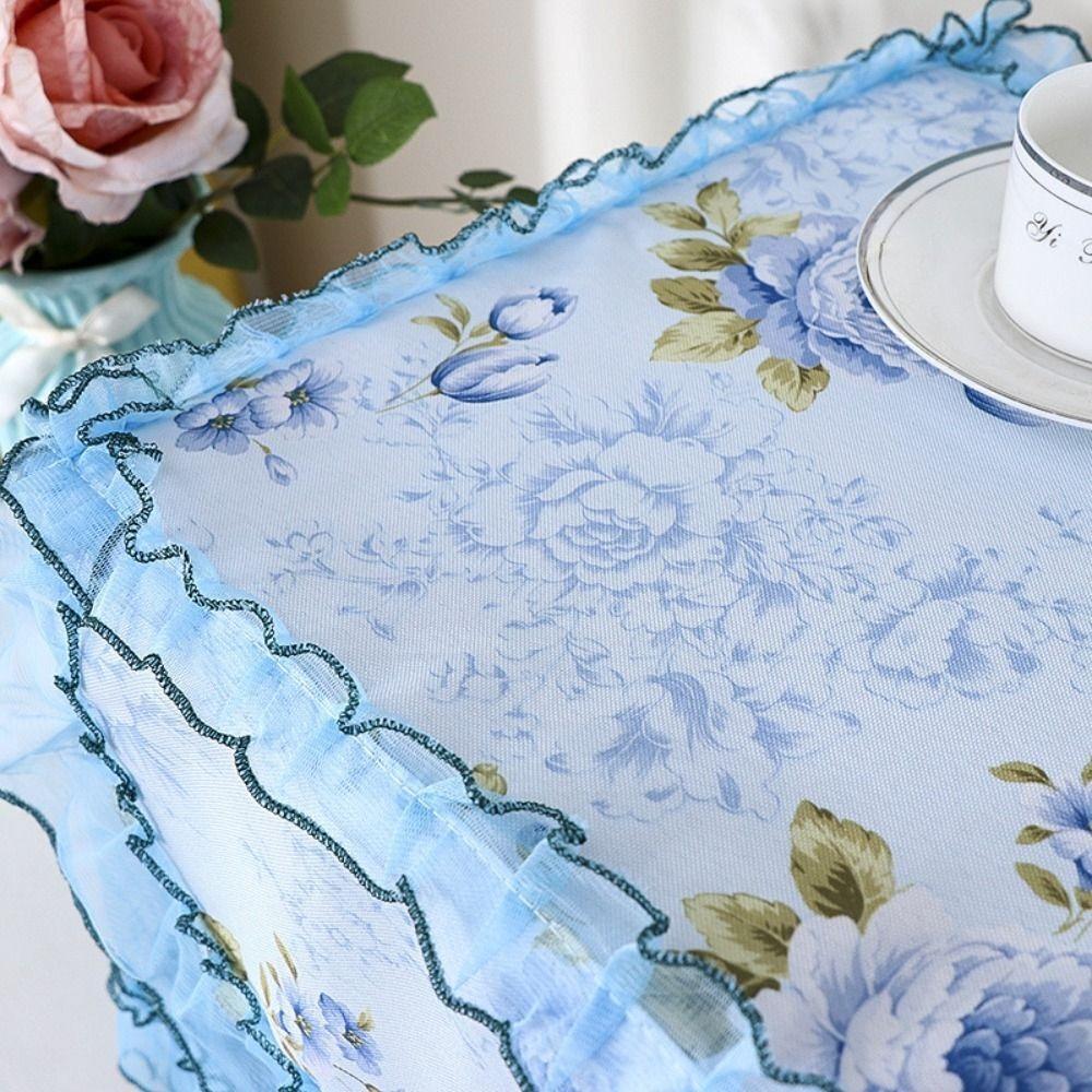 Romantic Lace Protector Cover Home Decor Square Home Cover Cloth Microwave Cover Flounce
