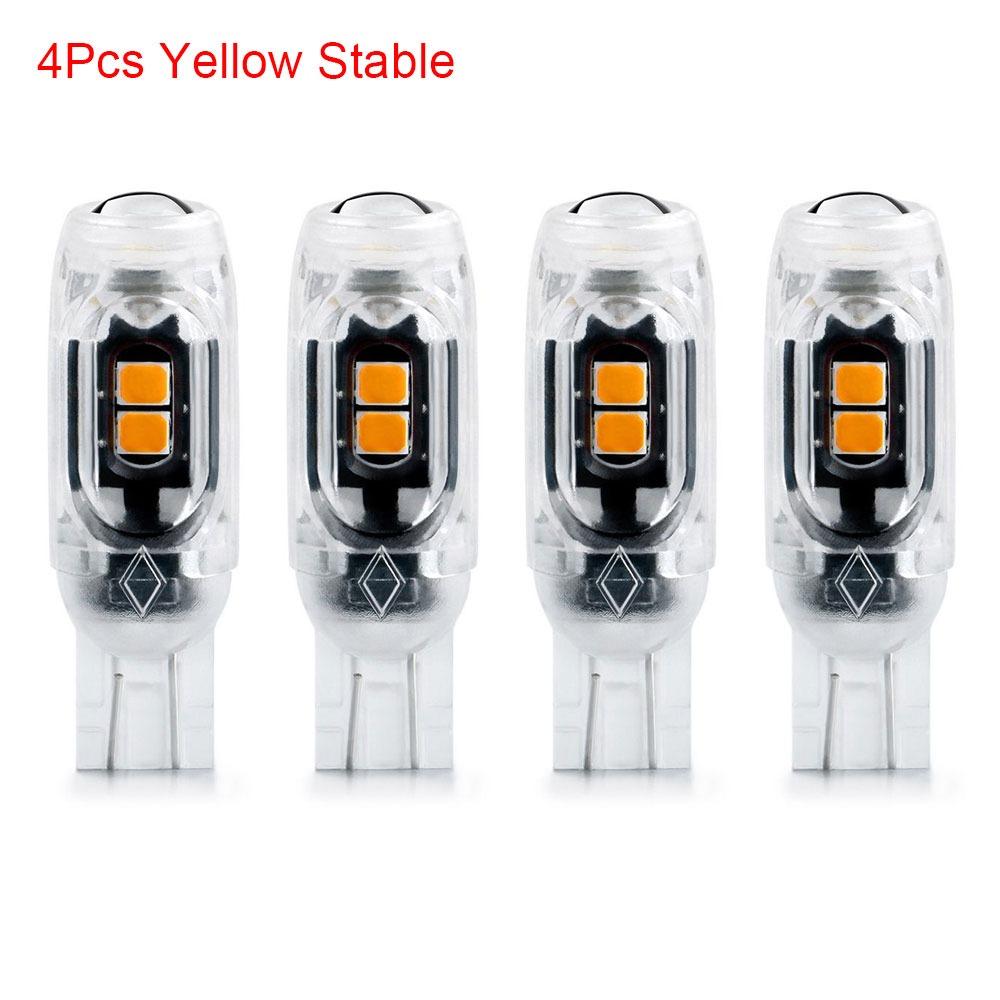 1/4Pcs Car Parking Lights T10 W5W LED Bulbs 3030 5SMD Instrument Lamp Auto License Plate Light