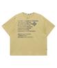 HOODHOOD Clover Typo Henley Neck Short Sleeve T-Shirt Light Yellow