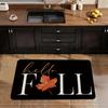 Fall Doormat Minimalist Maple Leaf Letter Print Washable Non Slip Floor Mat Front Porch Entrance Rug Autumn Home Decor