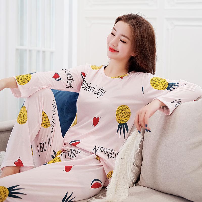 Women's Autumn/Winter Pajama Set: Cute, Girlish Long-Sleeve, Loose, Casual Homewear